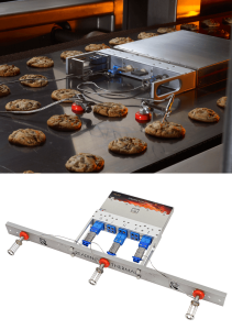 An image showing the SCORPION 2 Lite with probes inserted into cookies